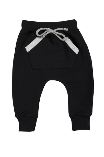 10224D Spodnie niemowlęce dresowe "BLACK" Makoma czarny 