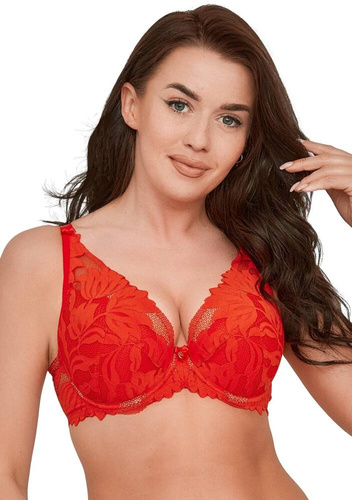 Biustonosz Push- up BS 1225 Sophia Gaia - czerwony