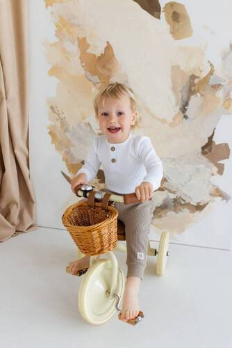 Body polo z długim rękawem "Natural Waffel" Makoma white