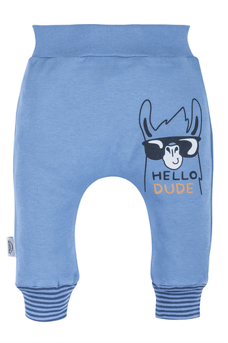 Spodnie niemowlęce "Hello Dude" Makoma niebieski 