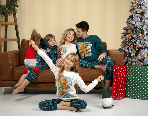 Piżama dziewczęca 594/171 592/171 Cookie 3 Cornette ecru