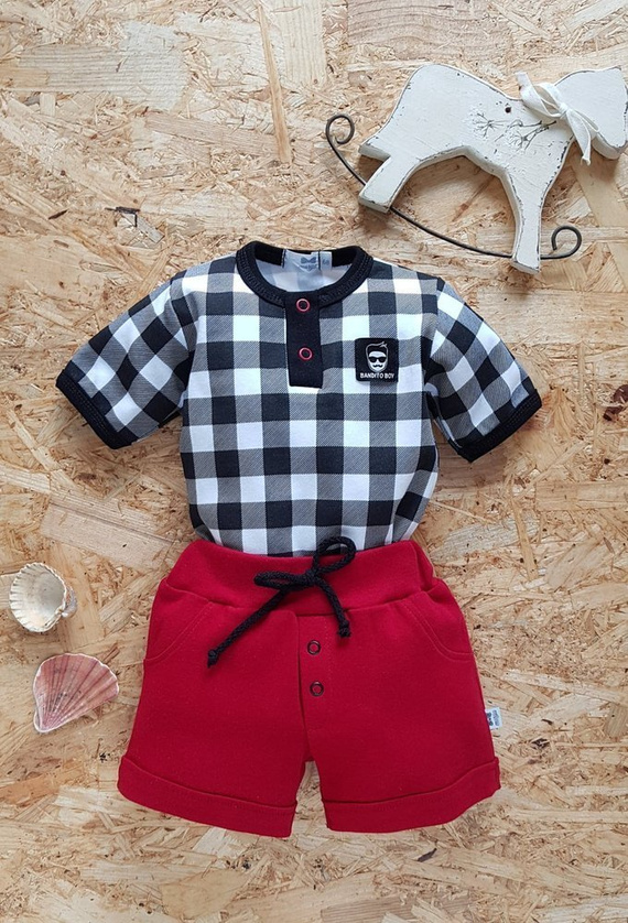 2410KR Bandito boy Spodenki krótkie Marija - czerwony