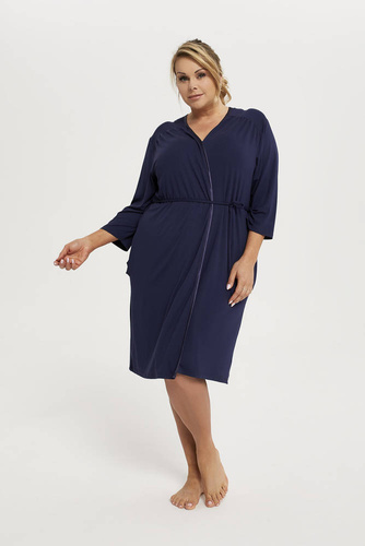 Szlafrok Damski Song Italian Fashion - granatowy