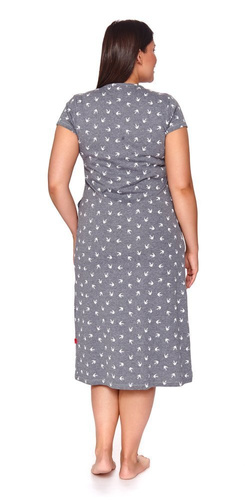 TM.4119 Koszula Nocna ciążowa i do karmienia Doctor Nap - dark grey