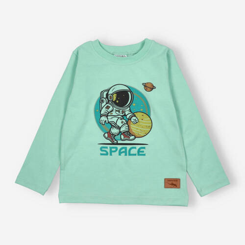 Bluzka chłopięca z długim rękawem KAR-1006/PIS Lagarto Verde pistacjowy