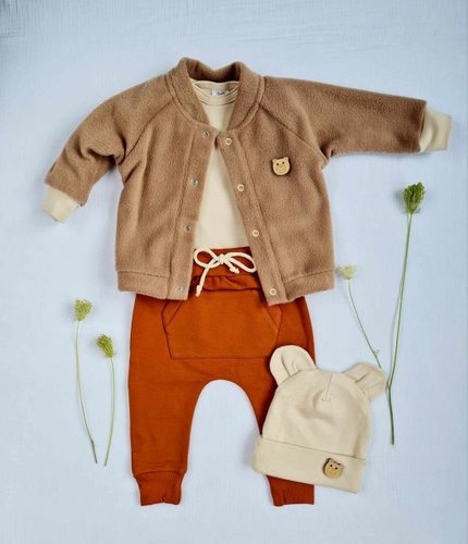 Bluza polarowa 3717P Teddy Marija - brąz