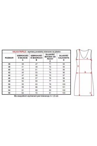 Halka nocna damska 6278 Papilo Mewa ecru 