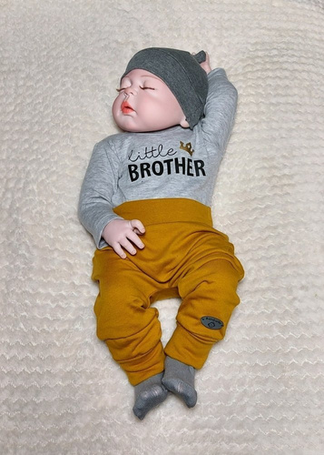 Body z długim rękawem "Little Brother" Bambarillo szary