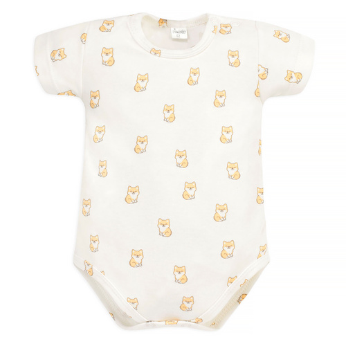 Body z krótkim rękawem Lovely Day Pinokio - ecru pieski