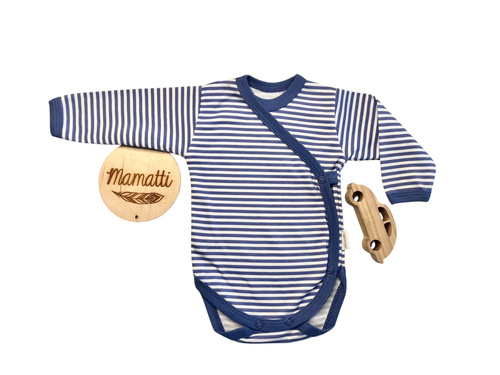 Mamatti BD13626 – body kopertowe dla niemowląt z długim rękawem, bawełna