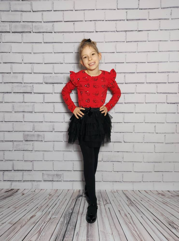 Bluzka z długim Love Bambarillo czerwony