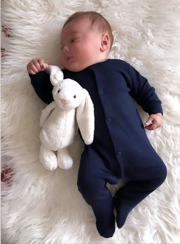 Pajacyk niemowlęcy gładki Martex granatowy