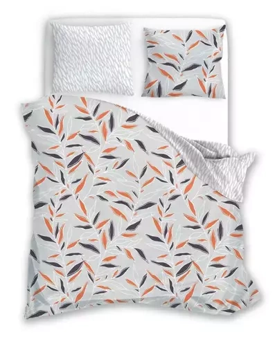 Pościel z mikrofibry Harmony 15 liście Faro szary
