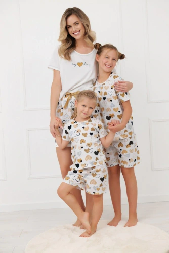 Piżama dziewczęca Ariela Italian Fashion – bawełna, T-shirt, szorty