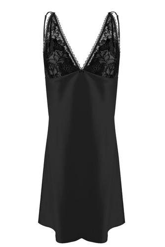 Koszulka satynowa damska Debbie DKaren - Czarny