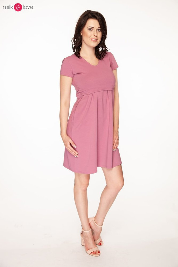 Sukienka ciążowa i do karmienia Carry Milk&Love czerwona