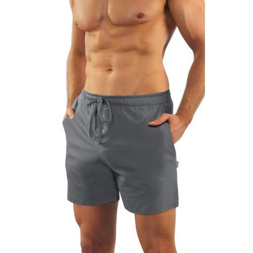 Bawełniana piżama męska, krótki rękaw i spodenki 2404 Military Sesto Senso - grafitowy