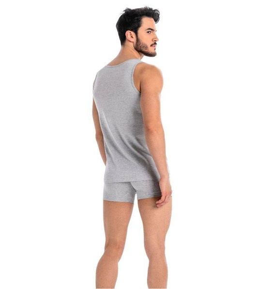 Teyli Podkoszulek Męski Bawełniany Eli -Szary