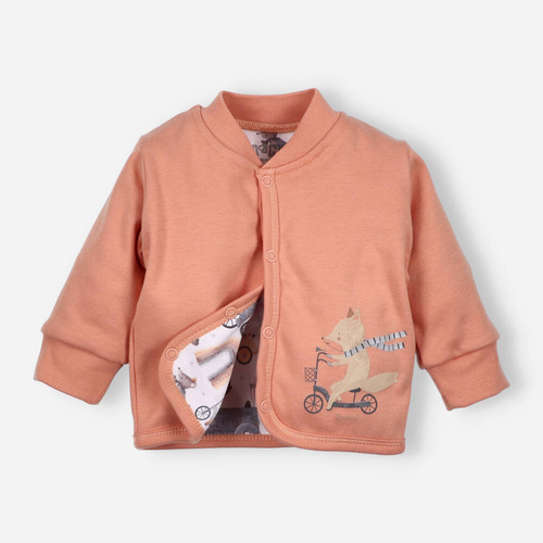 Bluza dresowa z bawełny organicznej Cute Cars Nini pomarańczowy