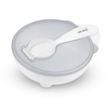 Miseczka z łyżeczką ALA0424 Akuku white