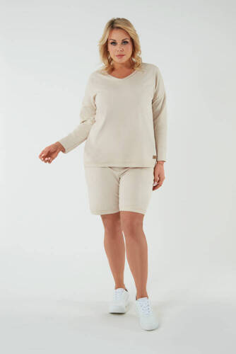 Krótkie spodenki damskie Madri Italian Fashion - beżowy