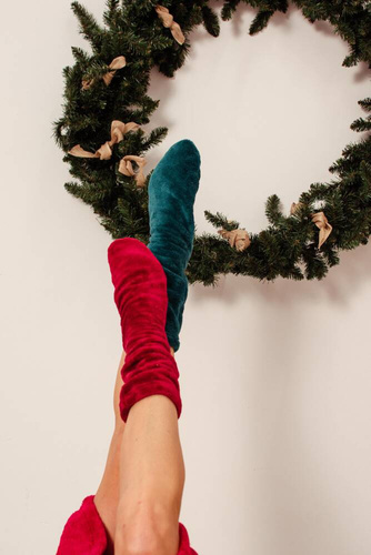 Gładkie skarpetki 553/554 Wellsoft De Lafense - zielony