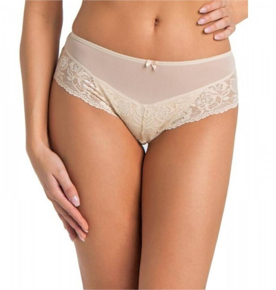 Figi koronkowe Amelia Teyli - beżowy