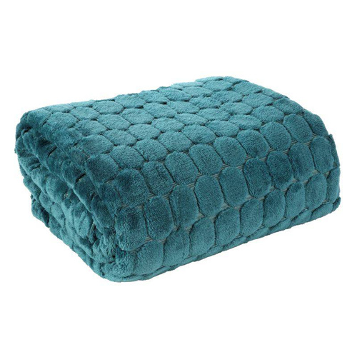 Koc narzuta z mikrofibry Zoe Eurofirany niebieski