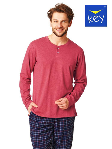  Piżama Męska MNS 451   Key bordowy