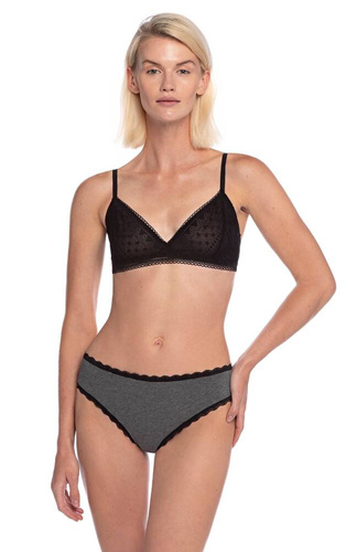  Figi Damskie L-1532 BI  A'2 Lama szary melanż