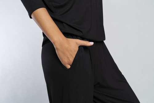 Komplet Damski 3/4rękaw, dł.spodnie Styl Italian Fashion czarny