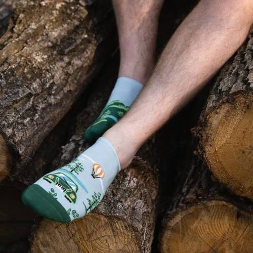 Skarpety męskie Asymetryczne 009 More - 021 błękitny jasny