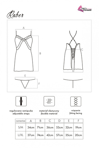 Komplet dwuczęściowy Raber Gold LC 90579 LivCo Corsetti Fashion gold