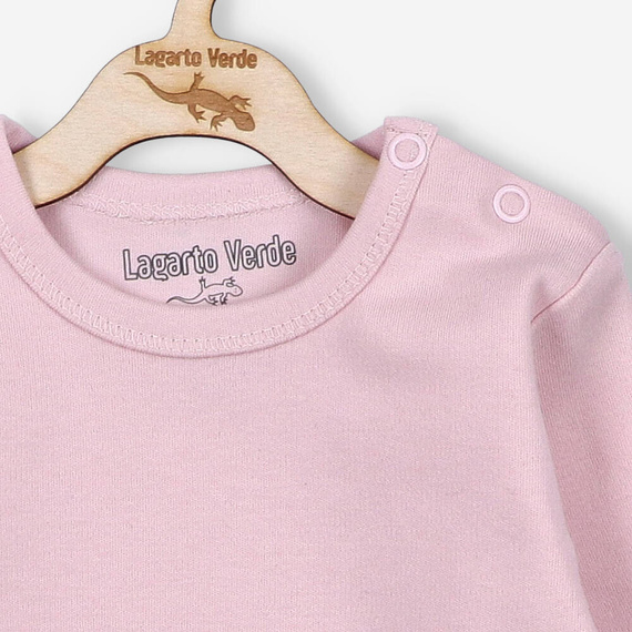 Bluzka gładka Lagarto Verde - różowy