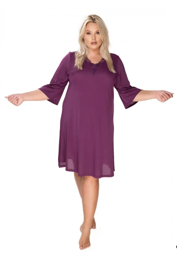Koszula nocna damska Mewa 86400 Elena Mewa bakłażanowy