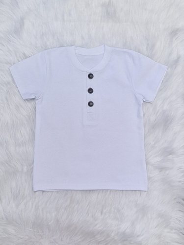 Koszulka dziecięca Polo Classic krótki rękaw Bambarillo biały