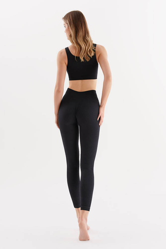 Legginsy damskie Seamless leggins rib Gabriella czarny 