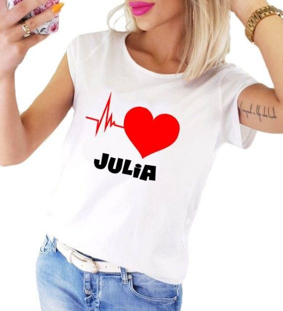 "PULS SERCA" Bluzka dla mamy Moocha biały