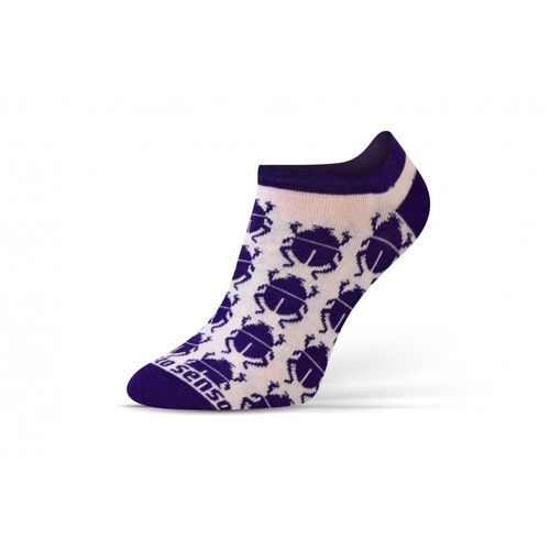 Żuki Chrabąszcze Skarpety stopki finest cotton dwie różne Sesto Senso fioletowy