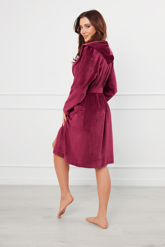 Szlafrok damski Akara Italian Fashion - bordowy