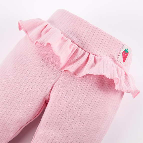 Legginsy prążkowane Strawberry & Love Eevi - różowe