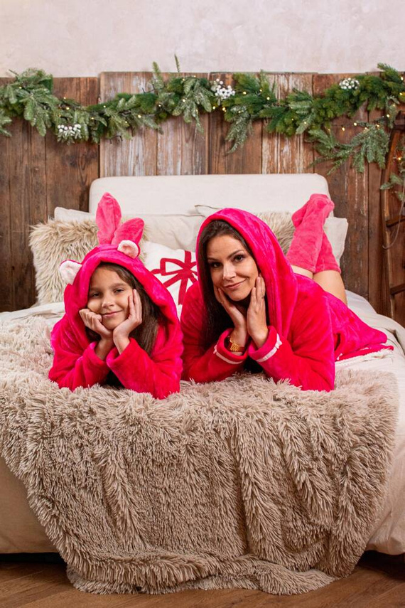 Krótki Szlafrok damski 717 Serena Forex - malina