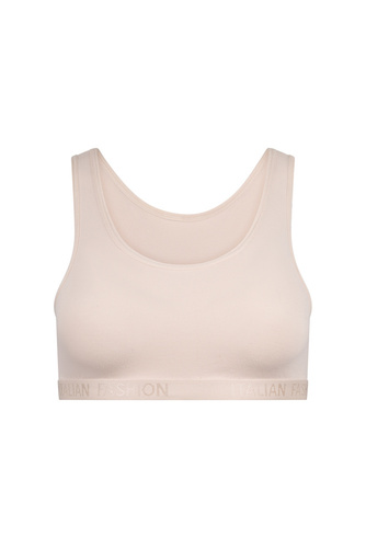 Stanik dziewczęcy, szerokie ramiączko Nikola Italian Fashion- puder