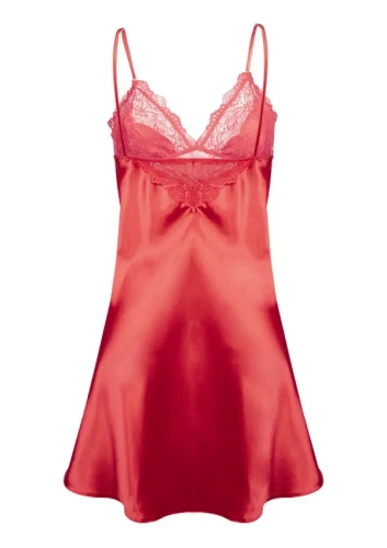 Halka satynowa Frances koszulka damska DKaren - czerwony 