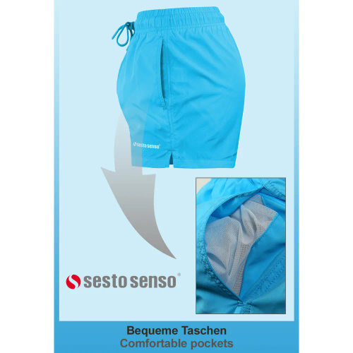 Szorty kąpielowe SZ2407 Sesto Senso błękitny