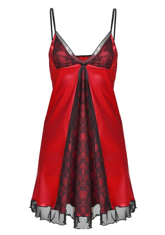 Helen Halka satynowa koszulka damska DKaren - czerwony