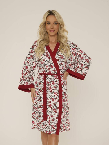 Szlafrok damski 468 Mia Forex - bordowy