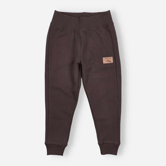 Lagarto Verde spodnie dresowe dla chłopca czekoladowy– bawełniane, wygodne, trwałe