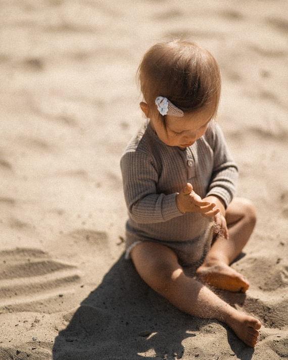 Body polo z długim rękawem "Waffel Stone" Makoma stone