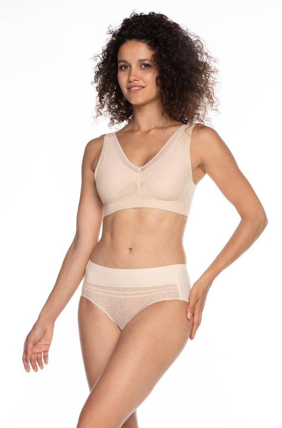 Figi Damskie Laser Cut L-POL 5014 BI-06 Lama beżowy